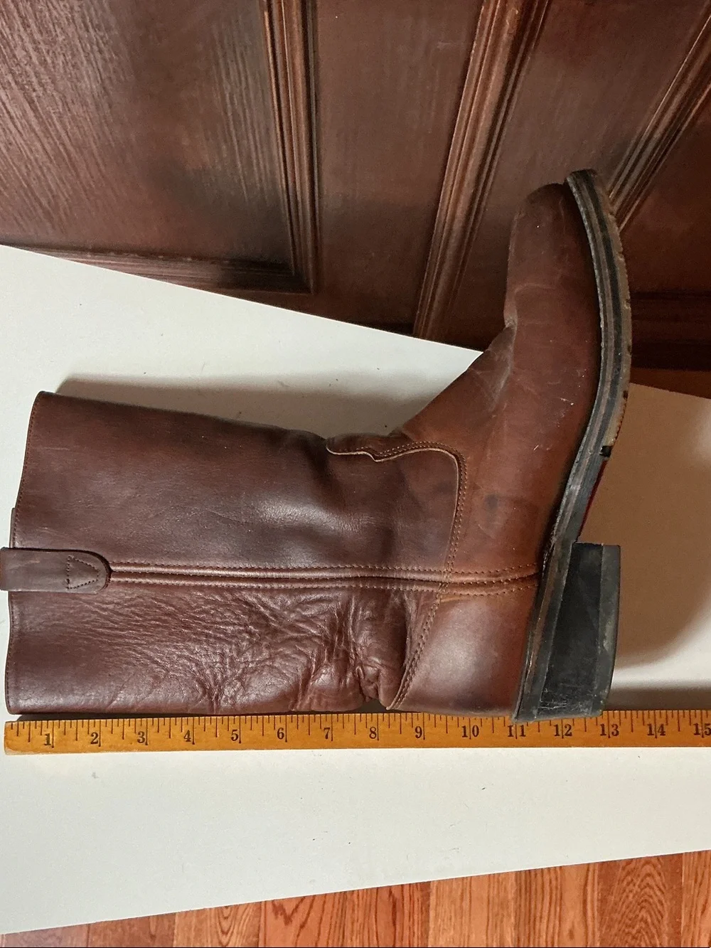 Double H Men's Brown Leather Pull-On Work Boots
